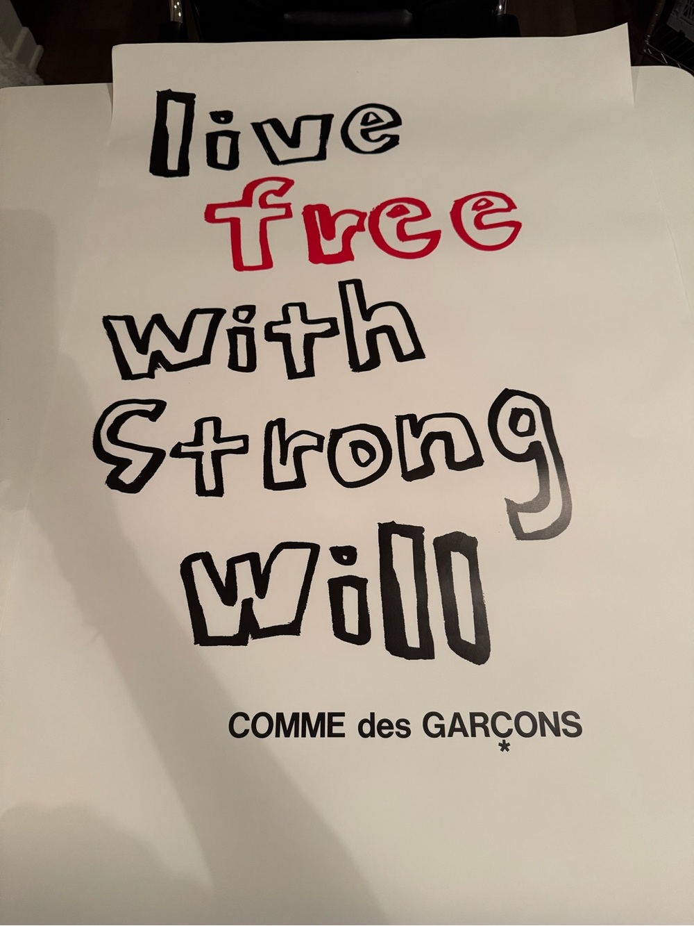 Comme des Garcons Black and White Graphic Print